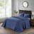 Reversible Bedspread Set Navy King-130717238