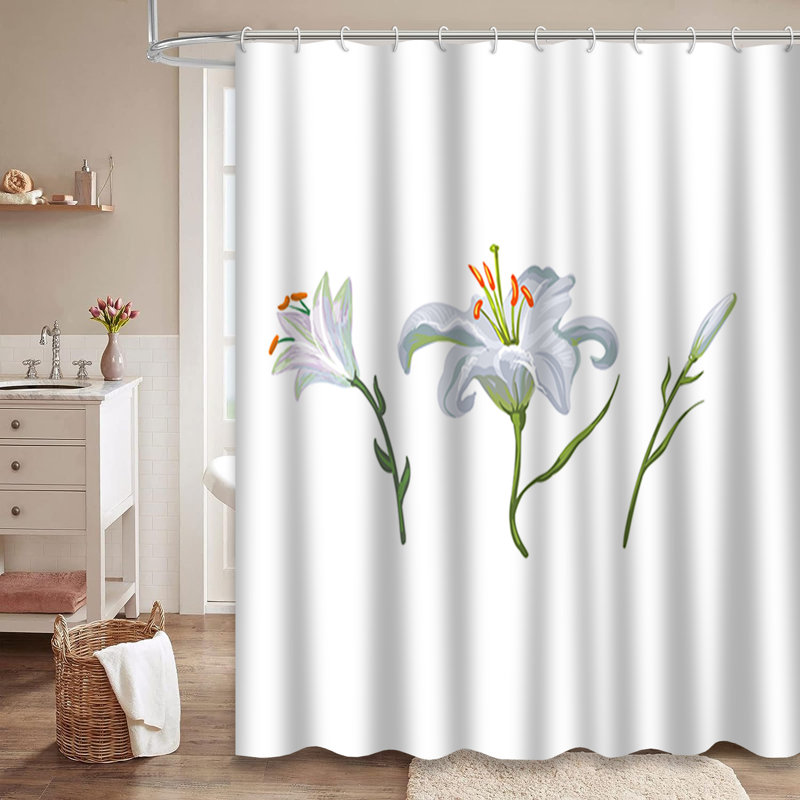 Happy Women's Day Chalkboard Greeting Shower Curtain with 12 Hooks, L 84 po x l 72 po