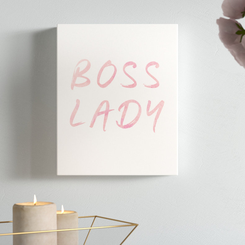 «Boss Lady», reproduction d'art textuel sur toile, H 10 po x l 8 po, Toile tendue