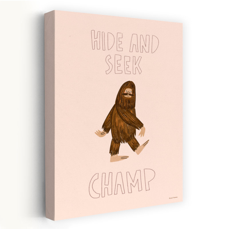 «Hide and Seek Champ Playful Whimsical Abstract», art mural, H 18 po x l 12 po