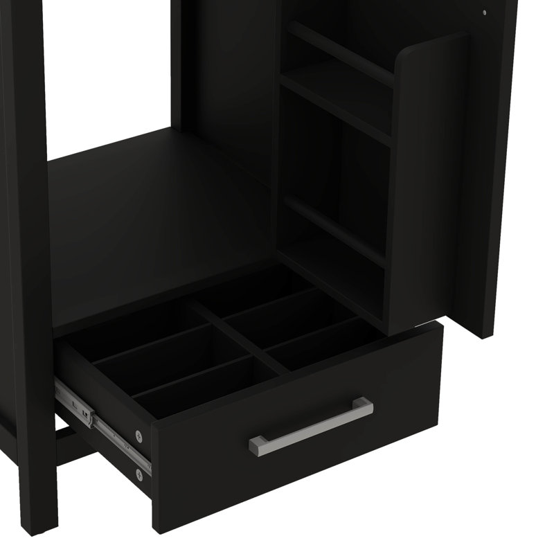 Meuble-lavabo moderne avec lavabo en céramique, Noir