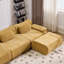 Canapé modulaire à assise profonde en chenille avec mousse auto-récupératrice-1673818846