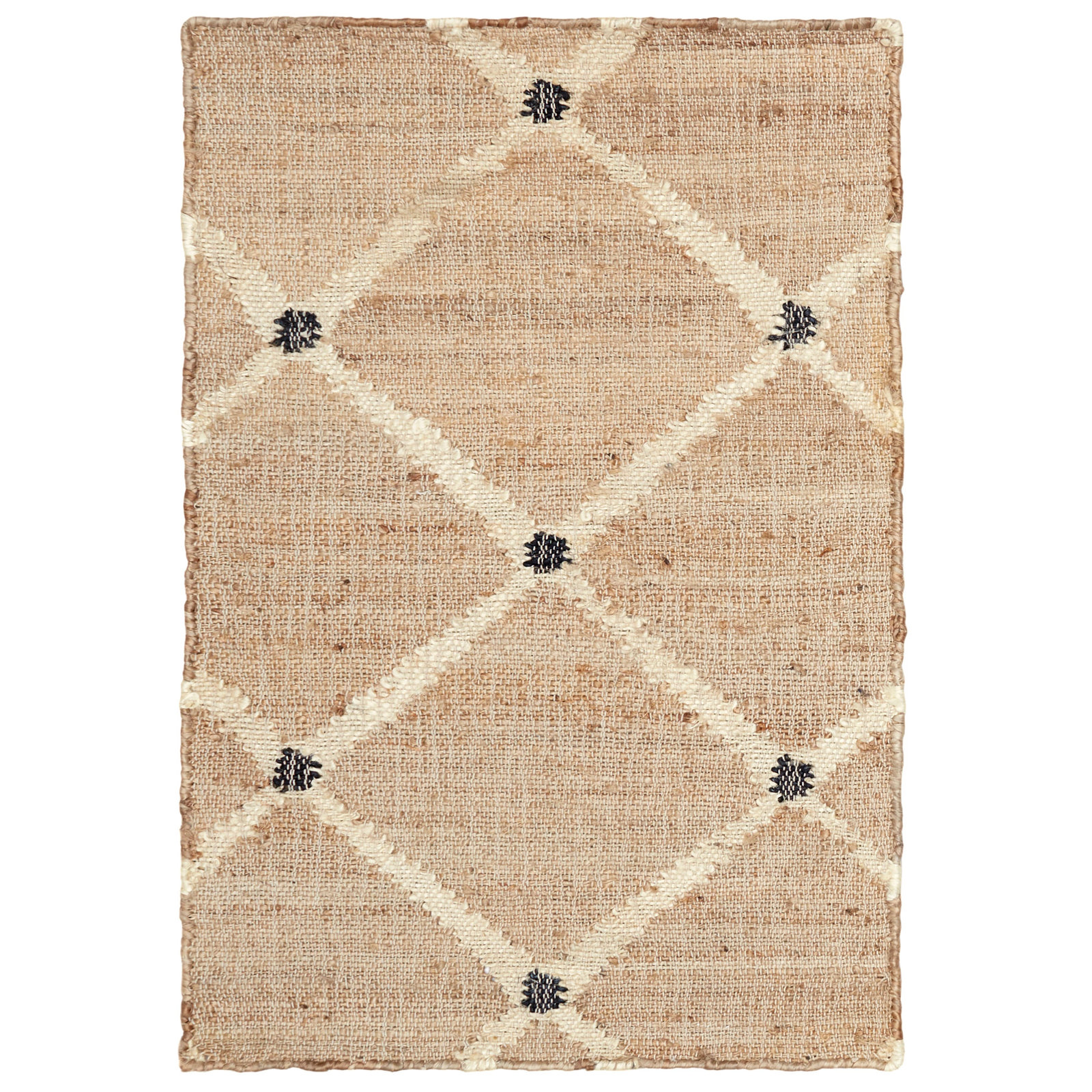 Kali Natural Handwoven Jute Rug, Rectangle 2' x 3'