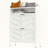 White Metal Shoe Cabinet with Flip Drawers