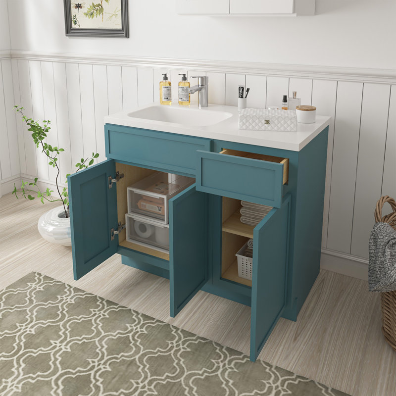 Base de meuble-lavabo simple 39 po seulement, Sarcelle