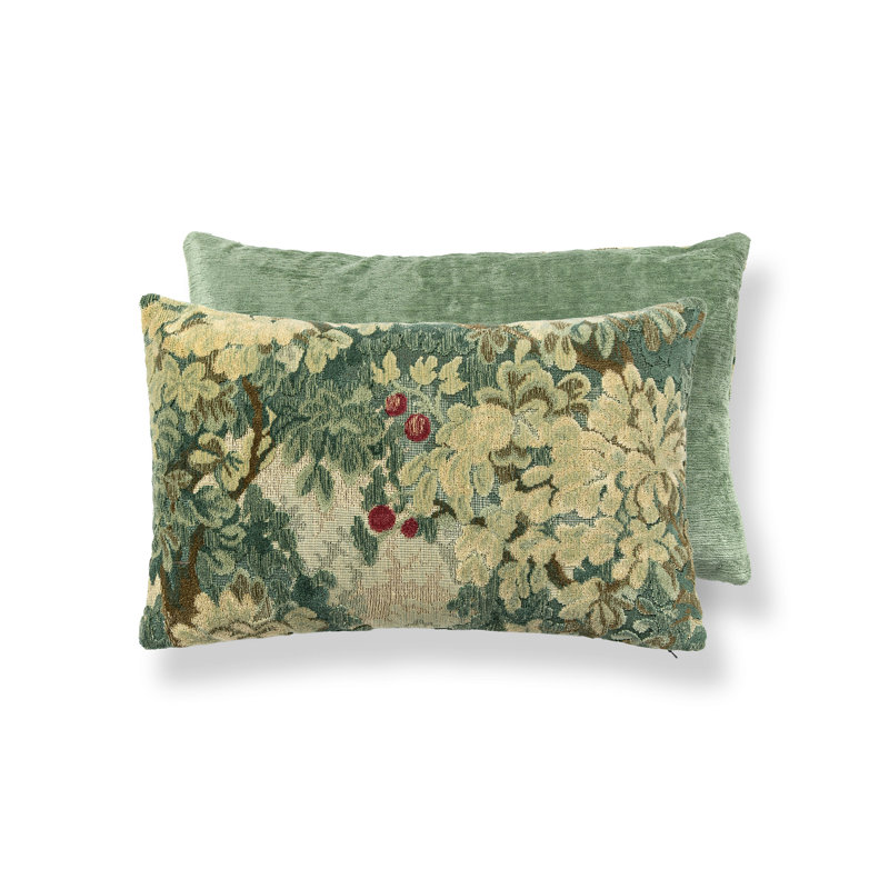 Marly Floral Down Reversible Pillow, 14" H x 22" W, Rectangular