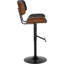 Tabouret de bar pivotant réglable, noir