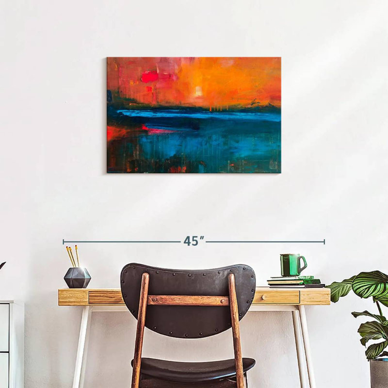 Avery Abstract Fiery Sunset, 20" H x 30" W