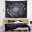 Tapisserie florale florale bleue et noire-28491984