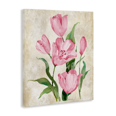 Floral Journal, tulipes roses, toile par Paul Brent
