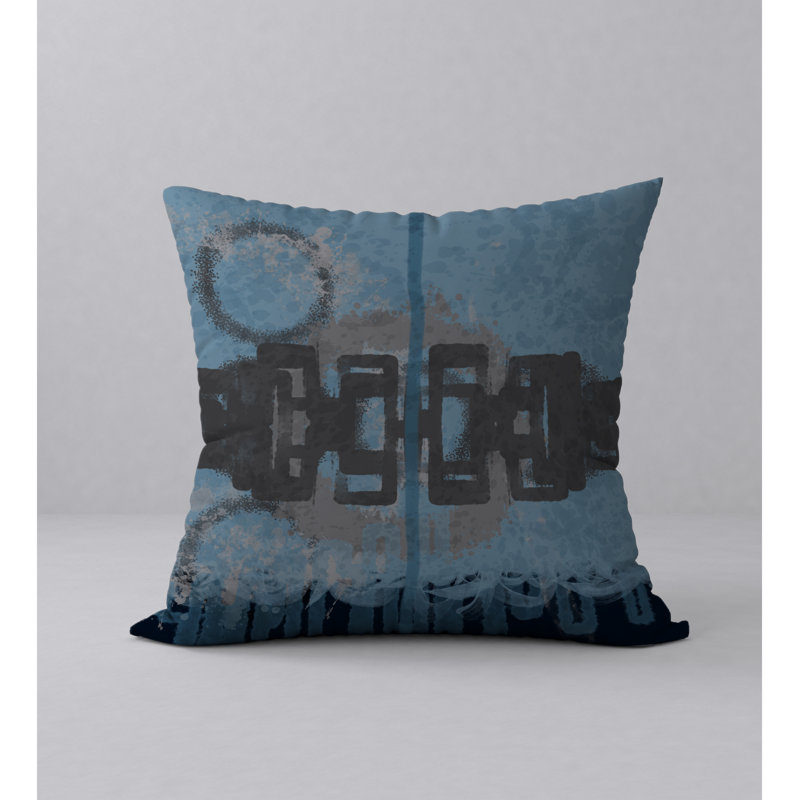 Abstract Reversible Throw Pillow, 24" x 24"