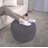 Bordeaux Knitted Cotton Round Pouf-106806383-115747807