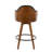 Mid-Century Counter Stool In Walnut And Black Faux Leather-1715198848