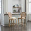 Ensemble de 2 tabourets de bar en bois massif: design champêtre classique avec sièges rembourrés-127421840