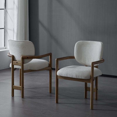Dining Chairs Set Of 2 Upholstered Arm Chairs