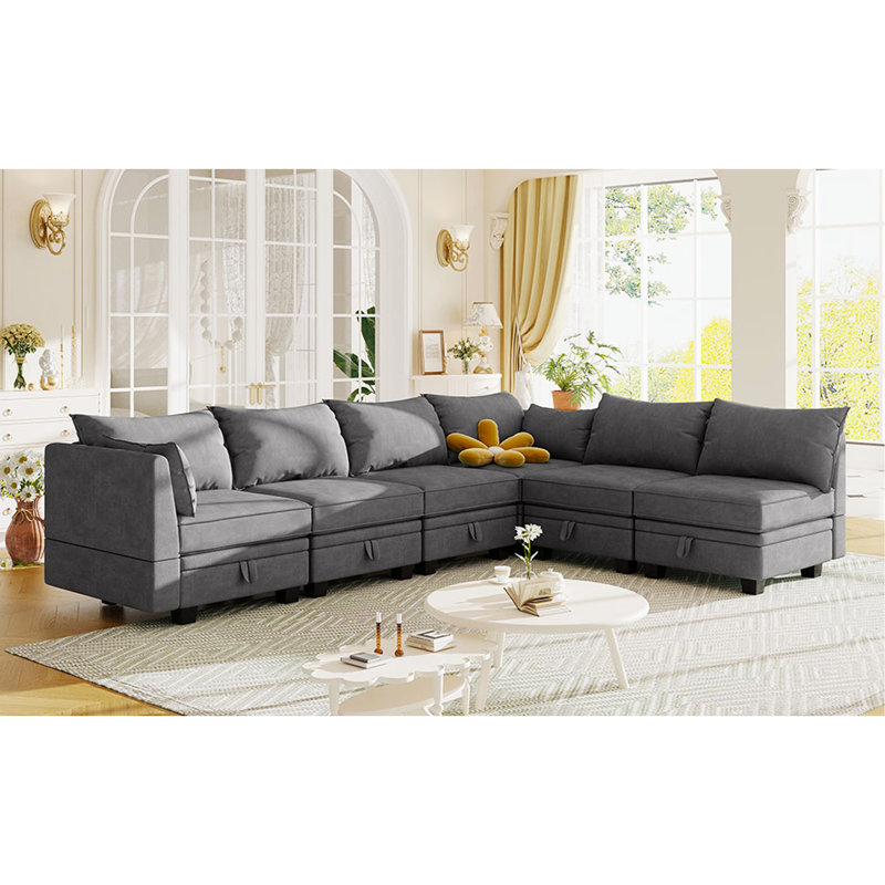 Grand canapé modulaire moderne en U