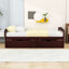 Lit plateforme simple en bois avec 2 tiroirs-2088973677