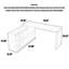 Solid Wood L - shaped Desk with Storage Cabinet-876937608