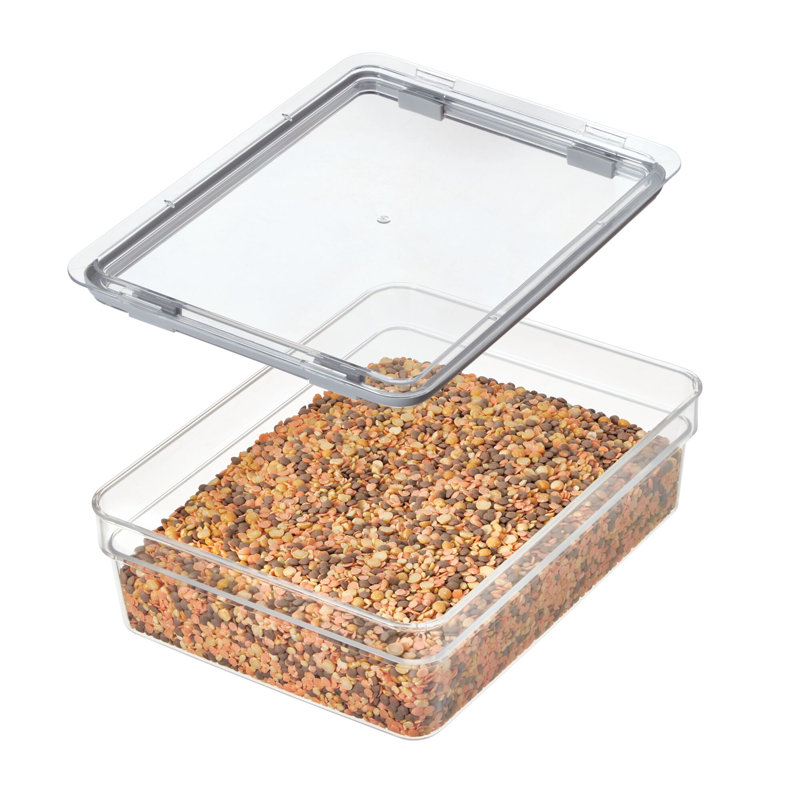 Grand bac de rangement pour articles secs iDesign - L 7,85 po x H 10,5 po x l 3 po, bac transparent