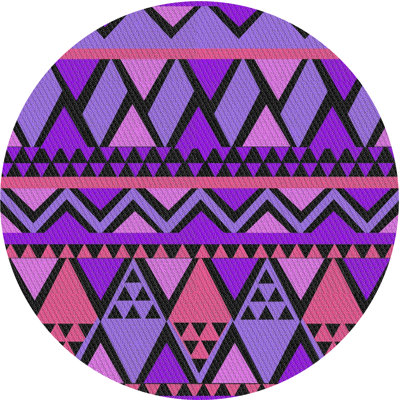 Tapis violet/rose à motifs