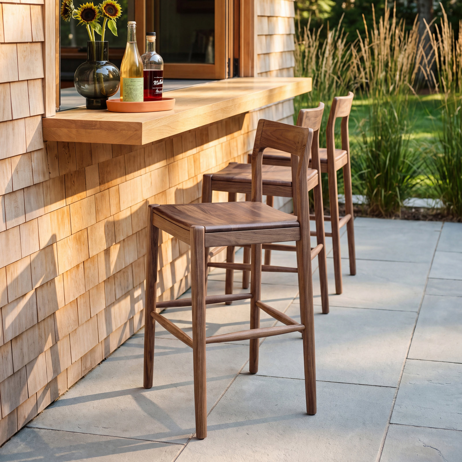 Krieger Bar Stool, Brown, Counter Stool (26" Seat Height)