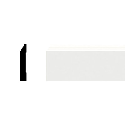 3.25'' H x 96'' W x 0.5625'' D Plastic Corner Molding