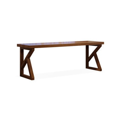 Light-walnut Rectangular Solid Wood desk
