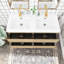 Meuble-lavabo mural double avec plateau en marbre de culture 48 po Viarra-97926304