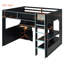 Lit mezzanine Gaming avec bureau éclairé, prises de courant, panneau perforé, tablettes et armoire multi-rangement-1397531891-1397531893