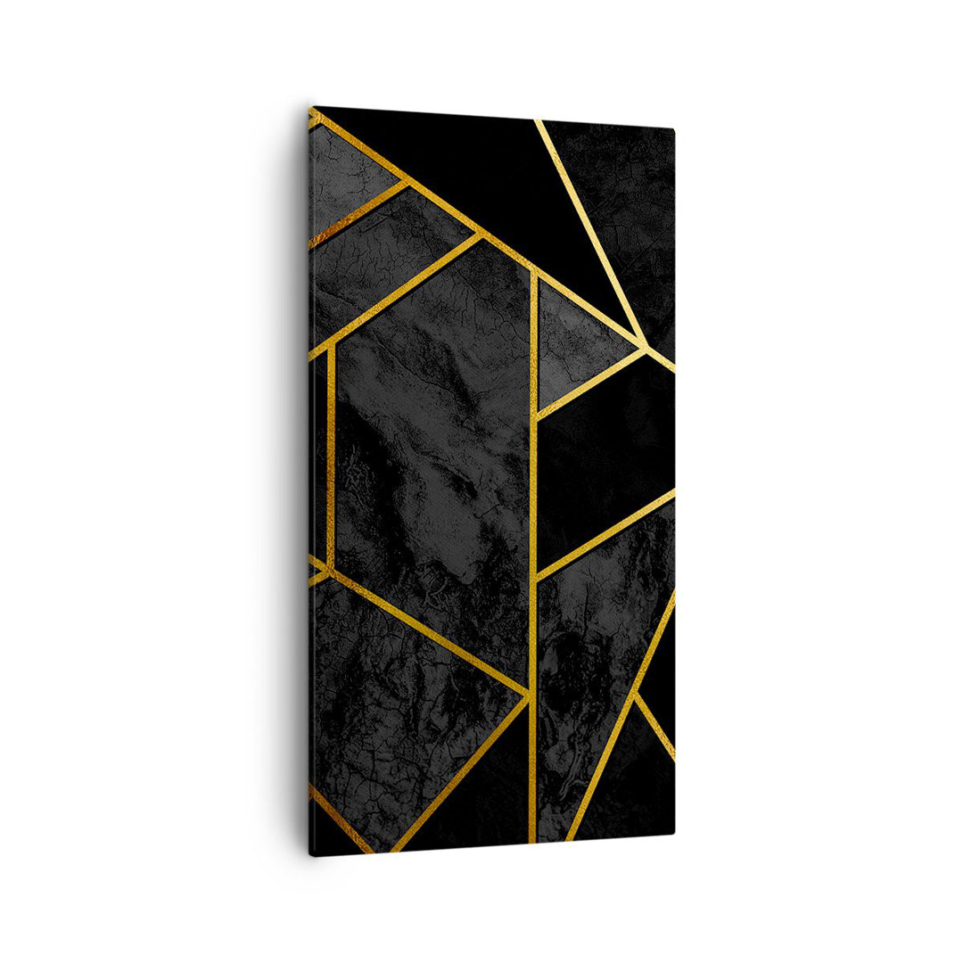 Leinwandbild Abstraction Gold Black