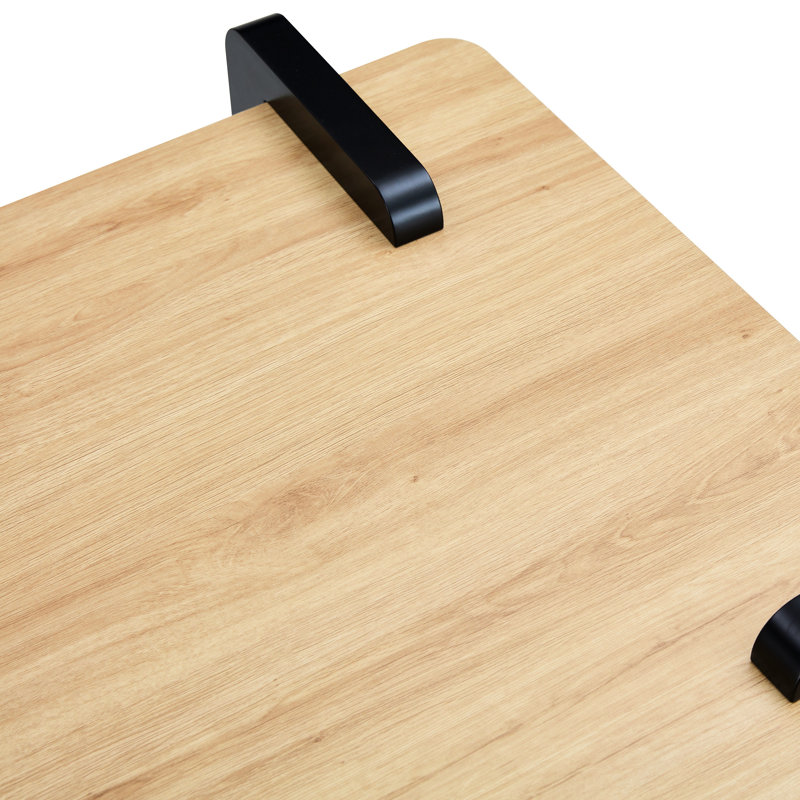 Table 39,3 x 23,6 x 17,7 po en grain de bois naturel, convient à une table basse minimaliste de style moderne, couleur, 39,3 x 23,6 x 17,7 po, peu encombrante
