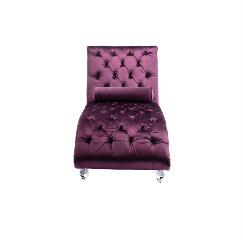 Chaise longue rembourrée Alexica, Mauve