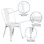 Commercial GradeMetal Indoor-Outdoor Stackable Chair-256719316