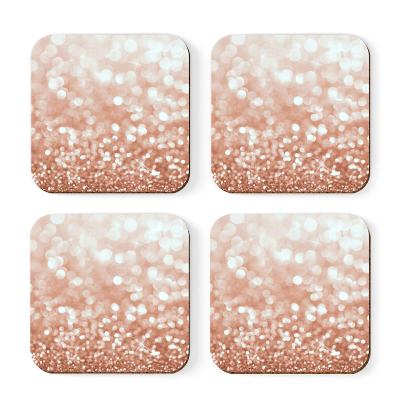 Verre à café scintillant à paillettes carrées, Ros