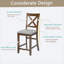 Ensemble de chaises à hauteur de comptoir pour 4 personnes, chaise de cuisine avec siège rembourré, tabouret de bar à hauteur de comptoir pour salle à manger, noyer