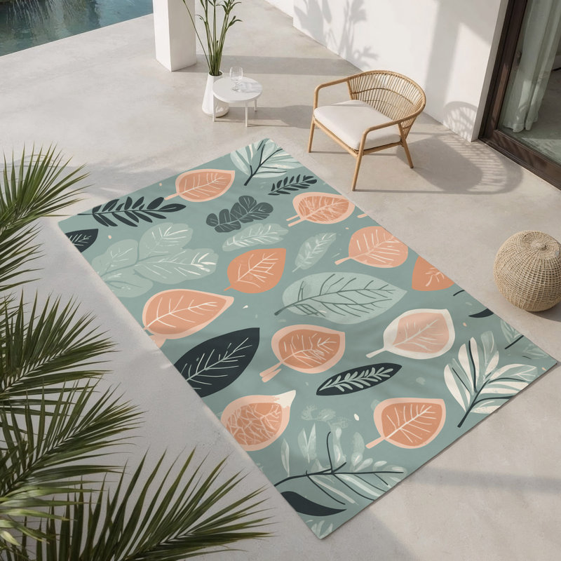 Tapis intérieur et extérieur Golden Fern, Rectangulaire 8 pi x 10 pi