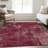 Premium Machine Washable Prisco Burgundy Rug-473341909