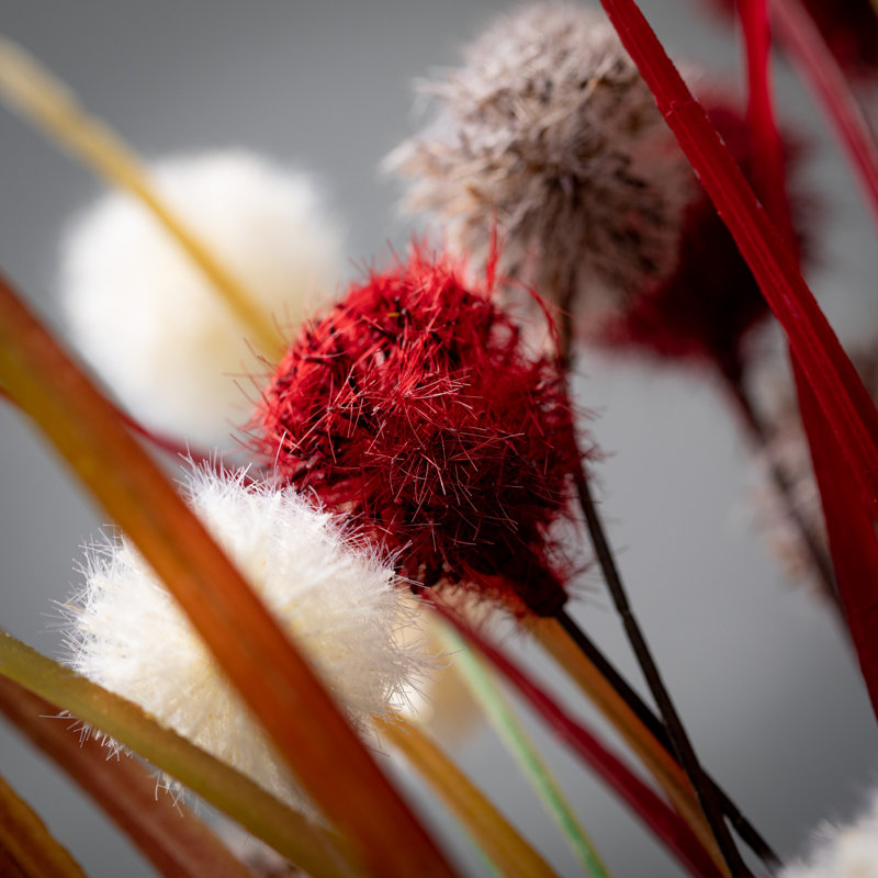 36"H Pom Pom Grass Spray Trio; Multicoloured