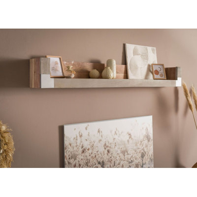 Amsterdam Solid Wood and Iron Floating Shelf
