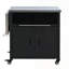 Chariot de barbecue pliable avec station de préparation pour l'extérieur avec support à déchets, plateau pliable et grand rangement-1335048222