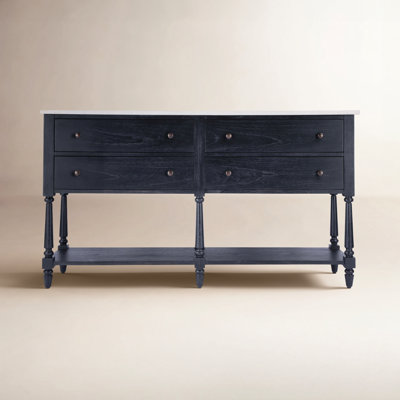 Aberdale 65" Wide 4 Drawer Sideboard with Marble Top