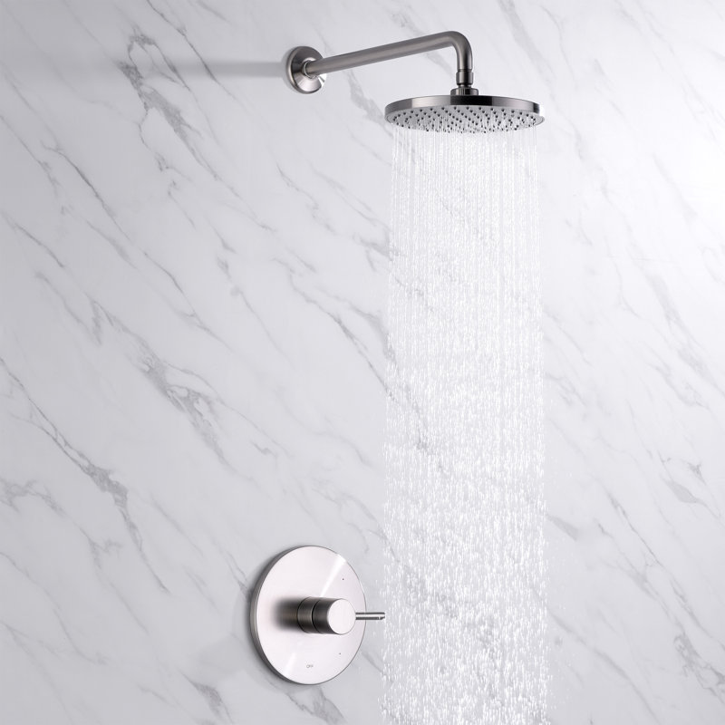 Shower Faucet with Rough-in Valve, Brushed Nickel