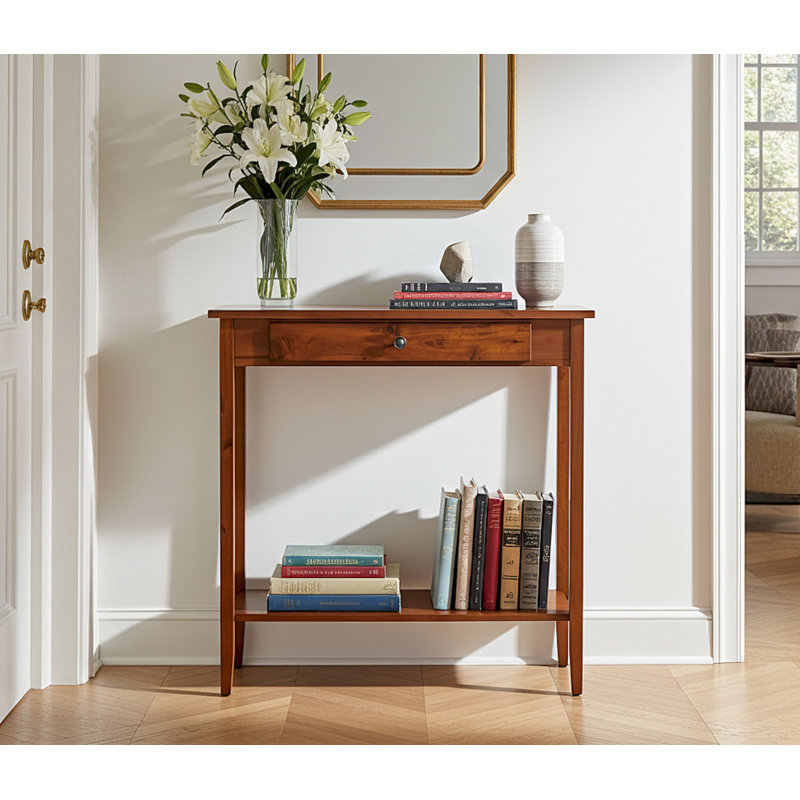 Hosteen 32'' Solid Wood Console Table, Mahogany
