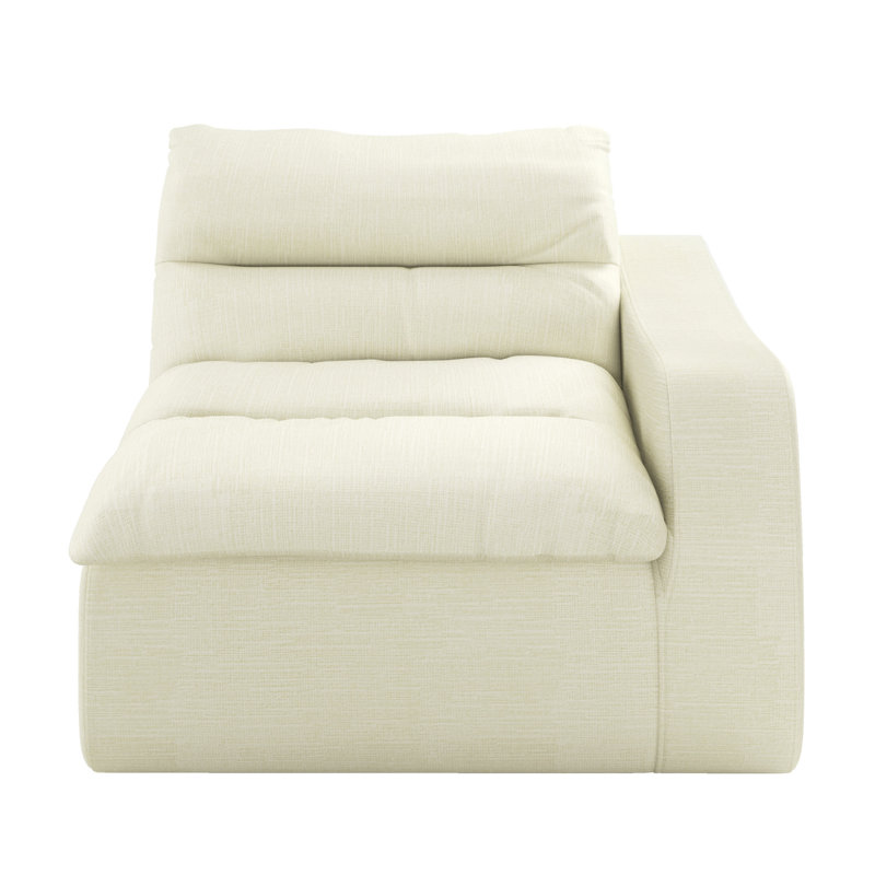 Lazy Sofa With Modern Lounge Chair, Beige Foam