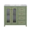 Meuble-lavabo avec porte en verre / tablettes réglables / et trois tiroirs / meuble-lavabo-113435728