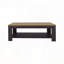 Table basse moderne avec tablette de rangement ouverte - chêne naturel