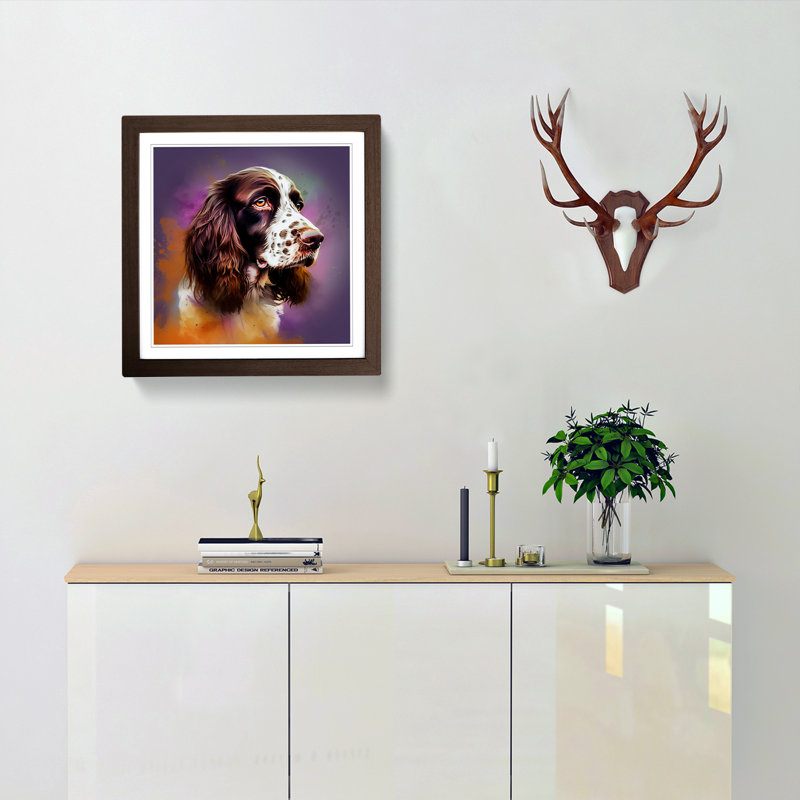 Single Picture Frame Print on Wood, Walnut