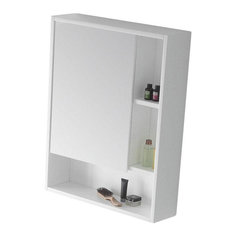 Armoire à pharmacie à montage en surface avec 4 tablettes Jensen, Blanc, Gauche