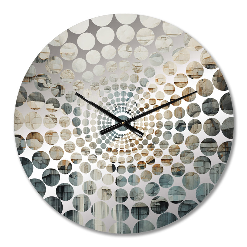 Horloge murale cascade dorée et grise, Petit