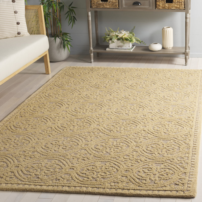 Ivory Hand-Tufted Wool Rectangular 6' x 9' Area Rug
